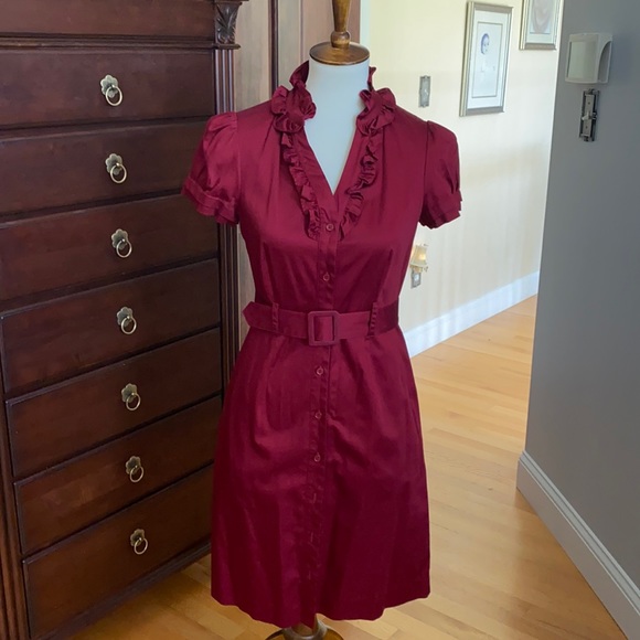 The Limited Red ruffle dress - Picture 1 of 4